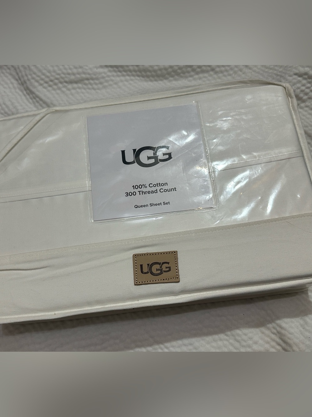 Ugg Iona Bright White Queen Sheet Set,New